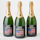 Houd de Amerikaanse Trumpless III Sparkling Wijnetiket (Flessen)