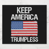 Houd de Amerikaanse Trumpless III Sparkling Wijnetiket (Enkel label)