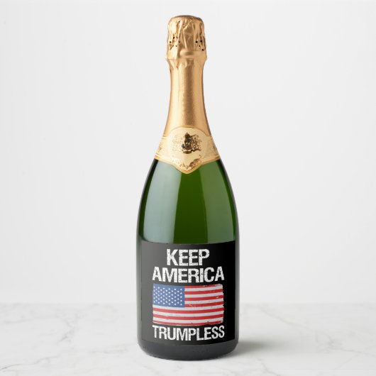 Houd de Amerikaanse Trumpless III Sparkling Wijnetiket (Voorkant)