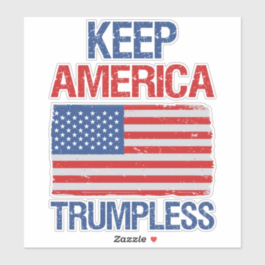 Houd de Amerikaanse Trumpless III Sticker (Vel)