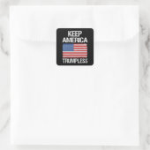 Houd de Amerikaanse Trumpless III Vierkante Sticker (Tas)