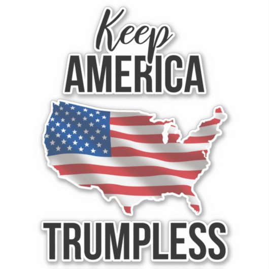 Houd de Amerikaanse Trumpless IV Sticker (Voorkant)