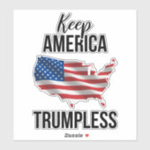 Houd de Amerikaanse Trumpless IV Sticker (Vel)