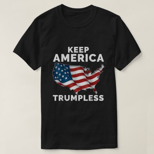 Houd de Amerikaanse trumpless T-shirt (Design voorkant)
