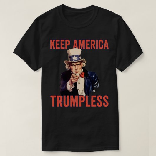 Houd de Amerikaanse trumpless T-shirt (Design voorkant)