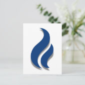 Houd de Blue Flame Lit Downloadbaar Briefkaart (Staand voorkant)
