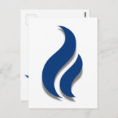 Houd de Blue Flame Lit Downloadbaar Briefkaart (Voorkant / Achterkant)