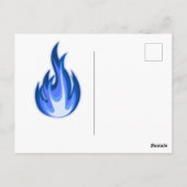 Houd de Blue Flame Lit Downloadbaar Briefkaart (Achterkant)