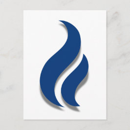 Houd de Blue Flame Lit Downloadbaar Briefkaart