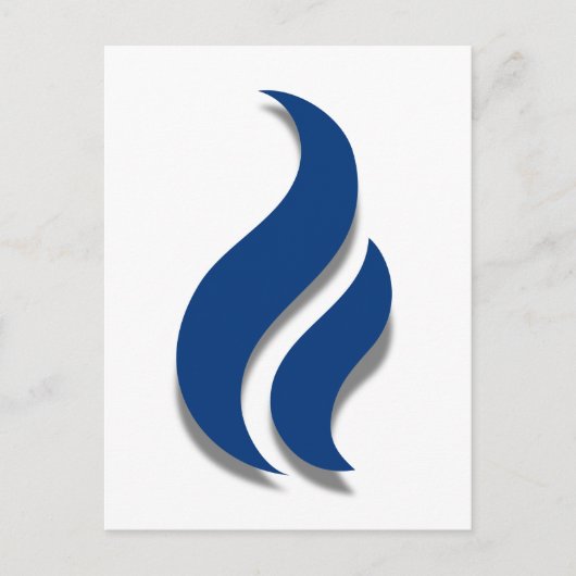 Houd de Blue Flame Lit Downloadbaar Briefkaart (Voorkant)