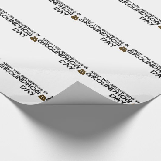 Houd de bosmarmot in Groundhog Day Cadeaupapier (Hoek)