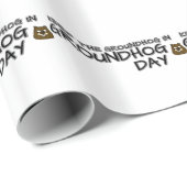 Houd de bosmarmot in Groundhog Day Cadeaupapier (Rol Hoek)