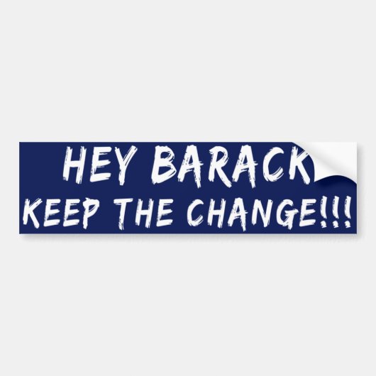 Houd de Bumpersticker tegen Barack wijzigen (Voorkant)