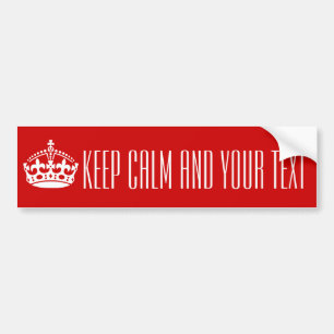 Houd de bumpersticker van de kalme en jouw