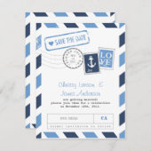 Houd-de-datum kaart Zeevaart Luchtpost (Voorkant / Achterkant)