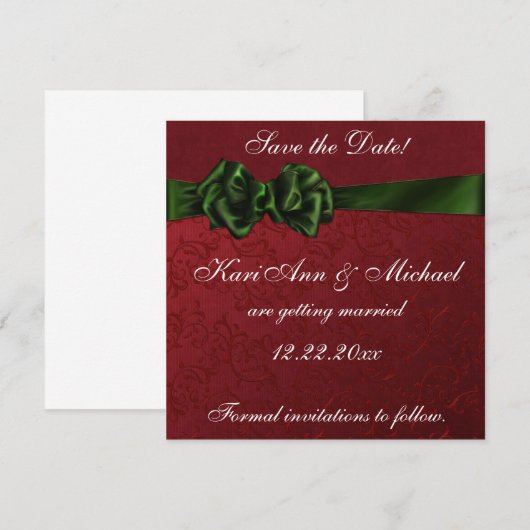 Houd-de-datum Kerstsfeer Save The Date (Voorkant / Achterkant)