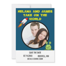 Houd-de-datum Sci Fi Raket Schip