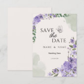Houd de Datum Trouwkaart Save The Date (Voorkant / Achterkant)