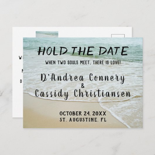 Houd de datum van de huwelijksaankondiging voor el briefkaart (Voorkant / Achterkant)