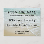 Houd de datum van de huwelijksaankondiging voor el briefkaart (Voorkant)