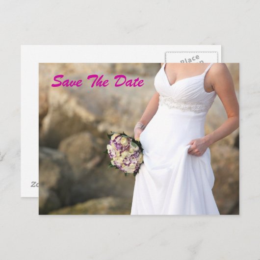 Houd de datum vrij Bruids douche ansichtkaart Aankondigingskaart (Voorkant / Achterkant)