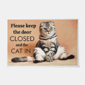 Houd de deur gesloten en de kat(ten) binnen deurmat (Voorkant)