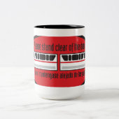 Houd de deur uit de buurt - Monorail-Mok Tweekleurige Koffiemok (Center)