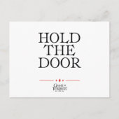 Houd de deur vast briefkaart (Voorkant)