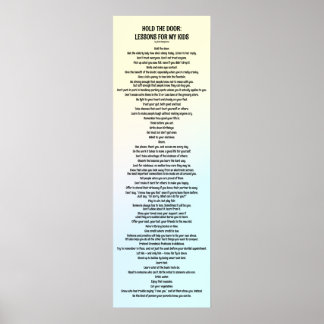 Houd de deur vast: Lessen voor mijn Kinderen 2022 Poster