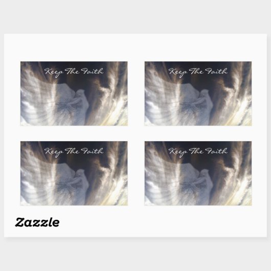 Houd de Faith_ Rechthoekige Sticker (Vel)