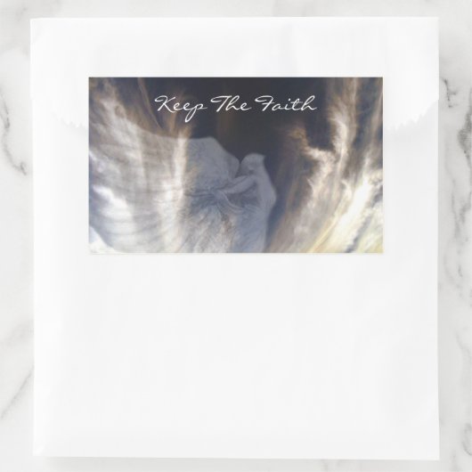 Houd de Faith_ Rechthoekige Sticker (Tas)