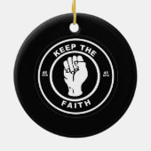 Houd de Faith vinyl 45 toeren/min. Keramisch Ornament (Achterkant)