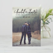 Houd de foto van de Datum sparen de datumkaart Save The Date (Staand voorkant)