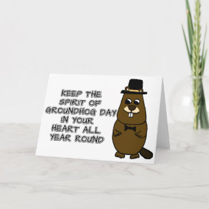 Houd de geest van de Groundhog Dag in uw hart Kaart