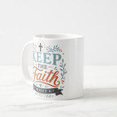 Houd de Geloof Religieuze Spreuk Koffiemok (Voorkant links)