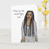 Houd de Good Fight Sister Enmoediger op Kaart (Gele Bloem)