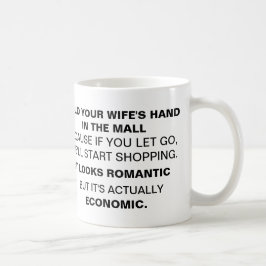 HOUD DE HAND VAN JE VROUW IN DE MALL KOFFIEMOK
