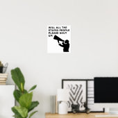 Houd de idioten stil Grappige Poster (Thuiskantoor)