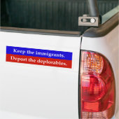 Houd de immigranten. Deporteer de betreurenswaardi Bumpersticker (Op Truck)
