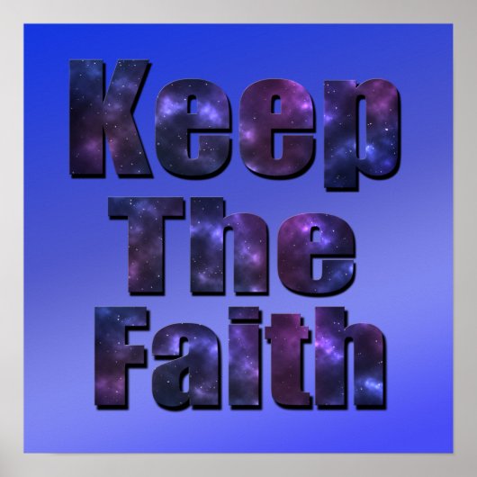 Houd de Inspirerend Logo van de Faith, Poster (Voorkant)