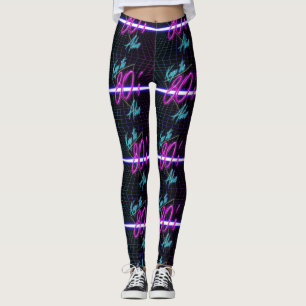 Houd de jaren '80 in leven Neon kleuren Leggings