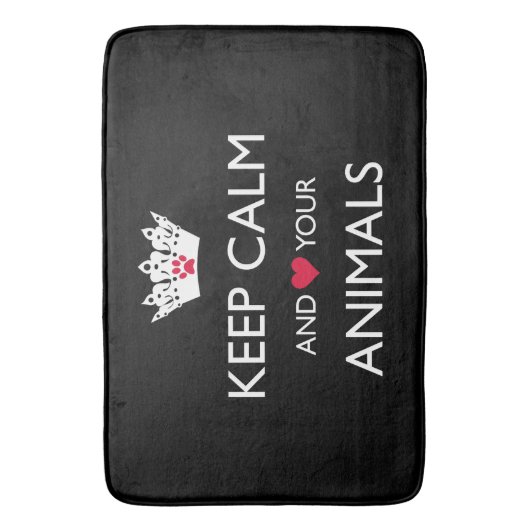 "HOUD DE KALK EN HOUD VAN JE DIEREN" BADMAT (Voorkant Verticaal)