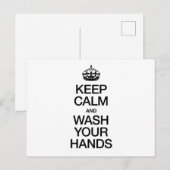 HOUD DE KALK EN WASSEN UW HANDEN BRIEFKAART (Voorkant / Achterkant)