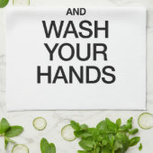 HOUD DE KALK EN WASSEN UW HANDEN THEEDOEK (Gevouwen)