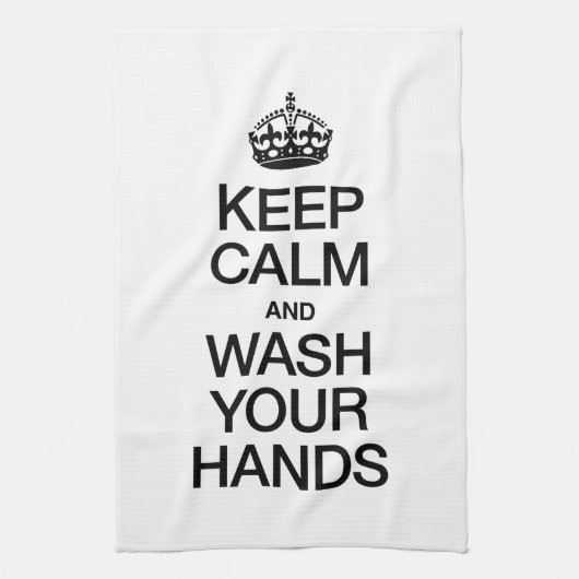 HOUD DE KALK EN WASSEN UW HANDEN THEEDOEK (Verticaal)