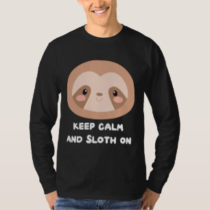 Houd de kalm en de groef Geweldige voor drie-kant- T-shirt