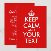 Houd de Kalm Sjabloon van Uitnodigingen toevoegen (Voorkant / Achterkant)