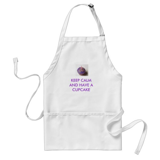 HOUD DE KALMAND HEBBEN EEN CUPCAKE Apron Standaard Schort (Voorkant)