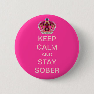 Houd de Kalme en Gematigde Roze Kroon van het Ronde Button 5,7 Cm