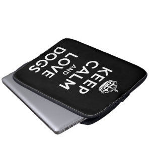 Houd de Kalme en Honden van de Liefde Laptop Sleeve